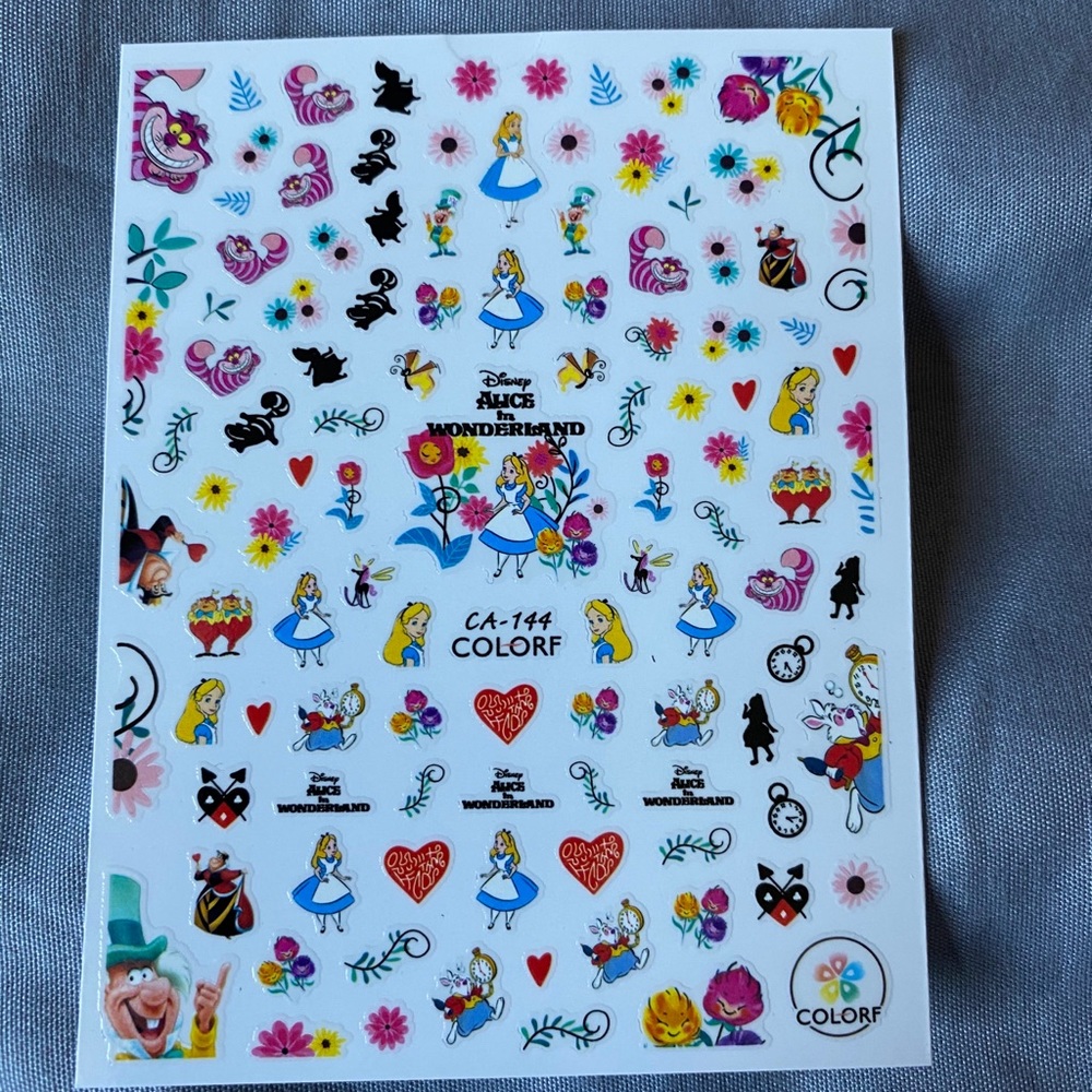 Alice in Wonderland Nail Decals